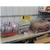 Image 1 : 3 Bags of New Lounge Chair Cushions, Pillows & Blankets