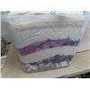 Image 2 : 2 Storage Tubs with Lids -Mainly Full of Towels - some blankets