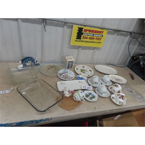 China Cup + Saucer Pairs , Plus more