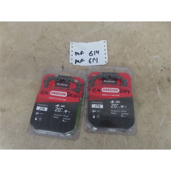 2 New Oregon 20" Chainsaw Blades