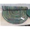 Image 2 : Braided Rugs - Great for Cottage - Dining Table Size 42" x 64": 2 green, 1 blue