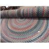 Image 5 : Braided Rugs - Great for Cottage - Dining Table Size 42" x 64": 2 green, 1 blue
