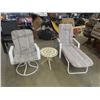 Image 1 : Lounge Chair Swivel Patio Chair Stand