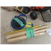Image 2 : Stihl Safety Shield Helmet, 6 Hammer Handles, 1 Hatchet, 100'  Tape Measure, Carpenter's Belt