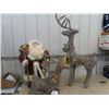 Image 1 : Santa & 2 Reindeer Display - Biggest Deer 24" X 48"