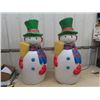 Image 1 : 2 Snowman Blow Molds both 40" Tall