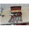 Image 1 : Beach Metal Tackle Box with 6 New Rapala Muskie & 5 Vintage Heddon