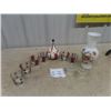 Image 1 : Ukranianware Urn + 6 Glasses , Vase & Candle Holders