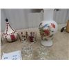 Image 2 : Ukranianware Urn + 6 Glasses , Vase & Candle Holders