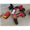 Image 2 : 3 Cordless Drills & 4 Batteries - with Charger