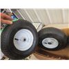 Image 2 : 3 Sets of 2 Tires with Rims ; 2) 13x 5-6 , 2) 4.10/3.50-4 , 2) 10 x 1.75