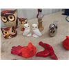 Image 2 : 20+ Owls, Bird Decor, Ceramic, Stone, Alabaster, Stained Glass