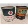 Image 2 : (4) 5 lb Grease Tins - 3 With Product: Texaco, Whiz, Esso