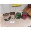 Image 4 : (4) 5 lb Grease Tins - 3 With Product: Texaco, Whiz, Esso