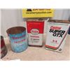Image 2 : 6 Oil Cans : Castrol, Esso, Firestone, Co-op