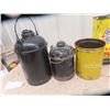 Image 2 : 2 Kerosene Cans & 5 Oil Tins ; Veedol, Nugold, Toronto, White Rose