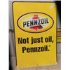 Image 1 : Metal Pennzoil 2 Sided Sign 24" x 36"