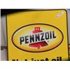 Image 2 : Metal Pennzoil 2 Sided Sign 24" x 36"