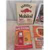 Image 2 : 8 Modern Metal Gas Station Signs - Biggest 12" x 16"