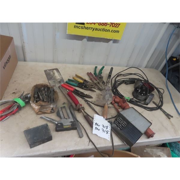 Trailer Tail Lights, Drill Bits, Tin Snips, Snap Ring Pliers plus more