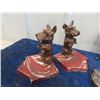 Image 2 : Vintage Metal Scotty Dog Book Ends, Bulldog German Shepard Book Ends. Heavy Metal Hunting Dog Ashtra