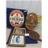 Image 1 : 4 Vintage Advertising Signs; Southern Comfort Mirrored Sign, Labatts Mirrored Sign, John Courage Tin