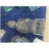 Image 2 : Antique Bottle Lot : Skull Bottles, Drug Store, Mini Glass Liquor, Rare Abe Lincoln Glass Bank, Carl