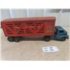 Image 1 : Strucco Pressed Metal Semi Truck & Cattle Trailer Combined Size 21" x 8" x 5.5"