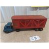 Image 3 : Strucco Pressed Metal Semi Truck & Cattle Trailer Combined Size 21" x 8" x 5.5"