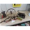 Image 1 : Steel Wheel, Blow Torch, Bottle Capper, Soldering Iron, Fishing Tackle