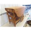 Image 2 : Oak Dropleaf Tea Cart