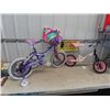 Image 1 : 2 Childrens' Pedal Bikes & 2 Helmets