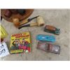 Image 3 : 6 Pipes, Humidore, Black Americana, Writing Pads, Tootsie Metal Car, Abbot + Costello Film