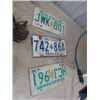 Image 2 : Metal Traffic Stop Sign, 3 License Plates, Tractor Carbeurator, Implement Gauges