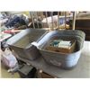 Image 1 : 2 Galvanized Tubs, Box of Edging