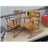 Image 2 : 2 Childrens' Wooden Rocking Chair