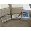 Image 2 : 3 Cabinets - all Full of Sewing Items - Materials, Threads plus more  ; 1) 24"x 19.5" x 17.5" , 2) 2