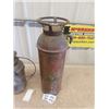 Image 2 : Copper FIre Extinguisher with BRass Tag & Switchman Lantern - only 1 Lens