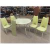 Image 1 : Retro Table 36" x 48" plus 12 " Leaf & 4 Chairs