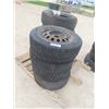 Image 2 : (4) Tires + Rims 185 / 65 R 14  - All Same Size BUT Different Treads