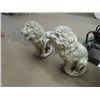 Image 1 : 2 Cement Lions 28" x 24" x 12"