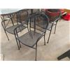 Image 2 : 48" Wide Patio Table with Umbrella & 4 Chairs