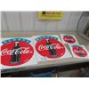 Image 1 : 4 Coca-Cola Stickers ; 2) 20"x22.5", 2) 12"x12"