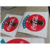 Image 2 : 4 Coca-Cola Stickers ; 2) 20"x22.5", 2) 12"x12"