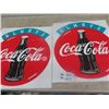 Image 3 : 4 Coca-Cola Stickers ; 2) 20"x22.5", 2) 12"x12"