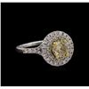 Image 1 : 14KT White Gold 1.61 ctw Diamond Ring