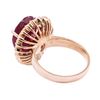 Image 3 : 9.44 ctw Ruby And Diamond Ring - 14KT Rose Gold