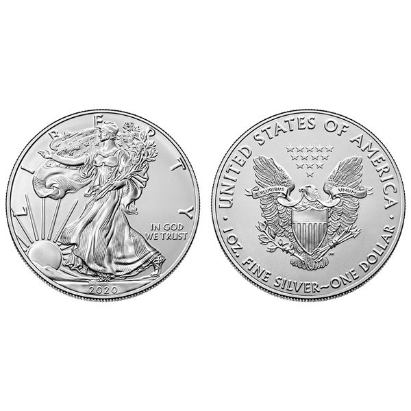 2020 American Silver Eagle .999 Fine Silver Dollar Coin