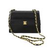 Image 1 : Chanel Vintage Black Lambskin Leather Trapezio CC Medium Flap Bag