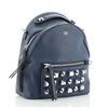 Image 1 : Fendi By The Way Backpack Crossbody Studded Leather Mini Blue